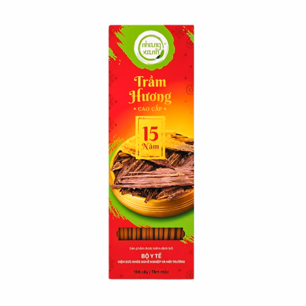Nhang Trầm Hương Cao Cấp Nhang Xanh - Ít khói, Không Hóa Chất, Thơm lâu - Hộp 100g - Hình ảnh 4