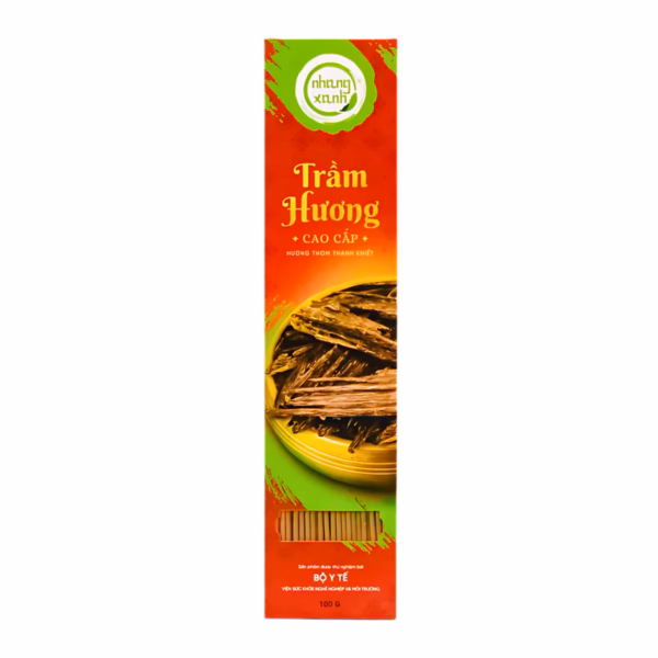 Nhang Trầm Hương Cao Cấp Nhang Xanh - Ít khói, Không Hóa Chất, Thơm lâu - Hộp 100g - Hình ảnh 3