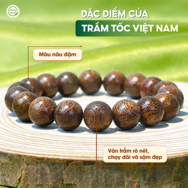 Vòng Trầm Hương Đeo Tay ( Tròn, Trúc) - Trầm Tốc - Hình ảnh 8