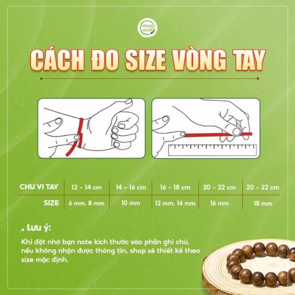 Vòng Trầm Hương Đeo Tay ( Tròn, Trúc) - Trầm Tốc - Hình ảnh 6