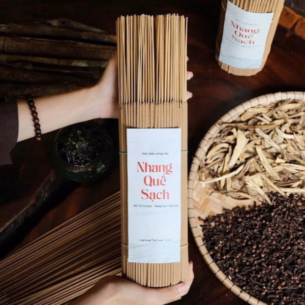 500G NHANG QUẾ DÀI 34CM, KHÔNG NHUỘM CHÂN - THƠM NHẸ DỊU, ÍT KHÓI HUẾ XƯA - Hình ảnh 2